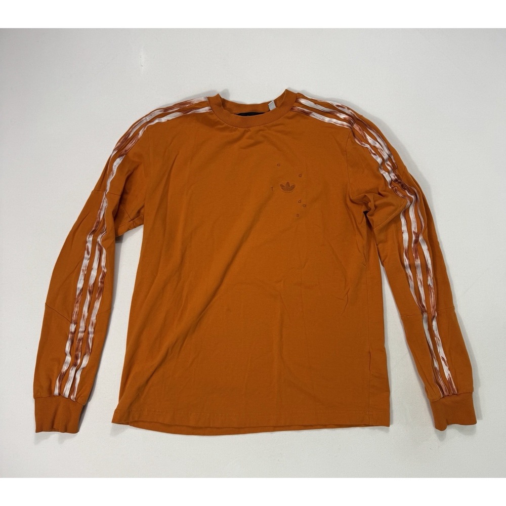 Adidas x Danielle Cathari Orange Deconstructed Stripe Crew Neck Top Small S